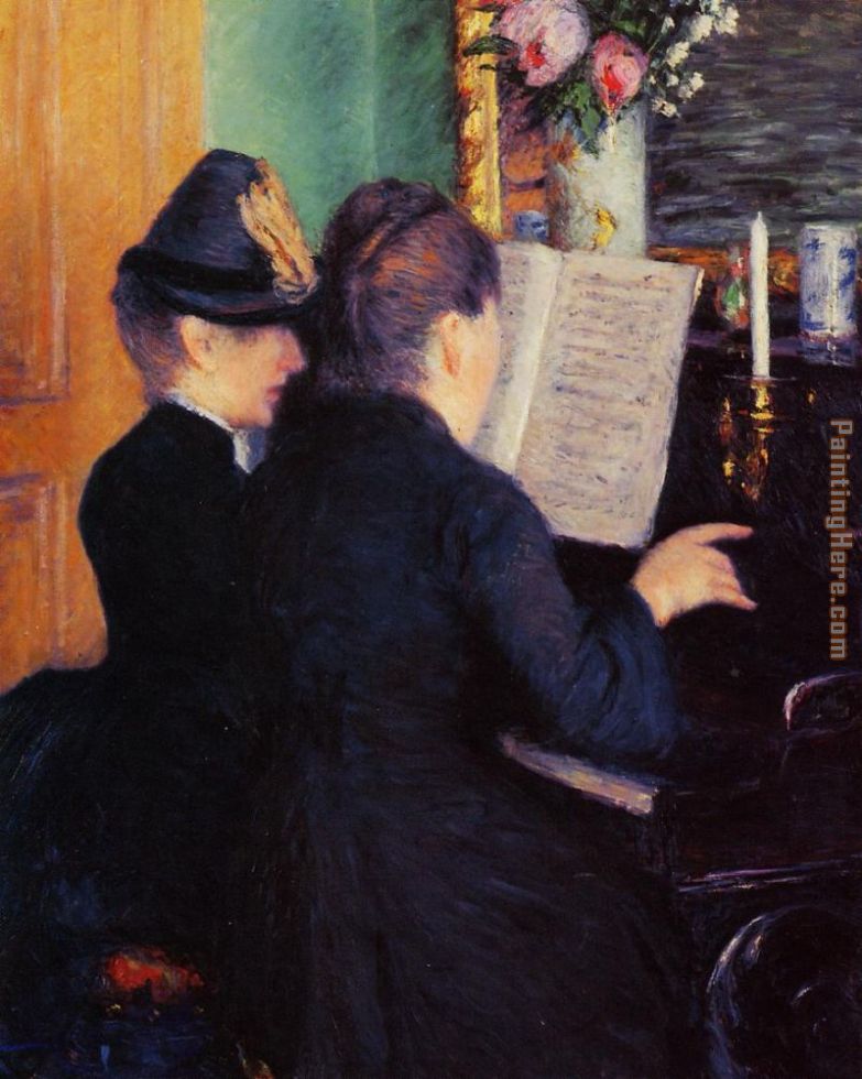 The Piano Lesson painting - Gustave Caillebotte The Piano Lesson art painting
